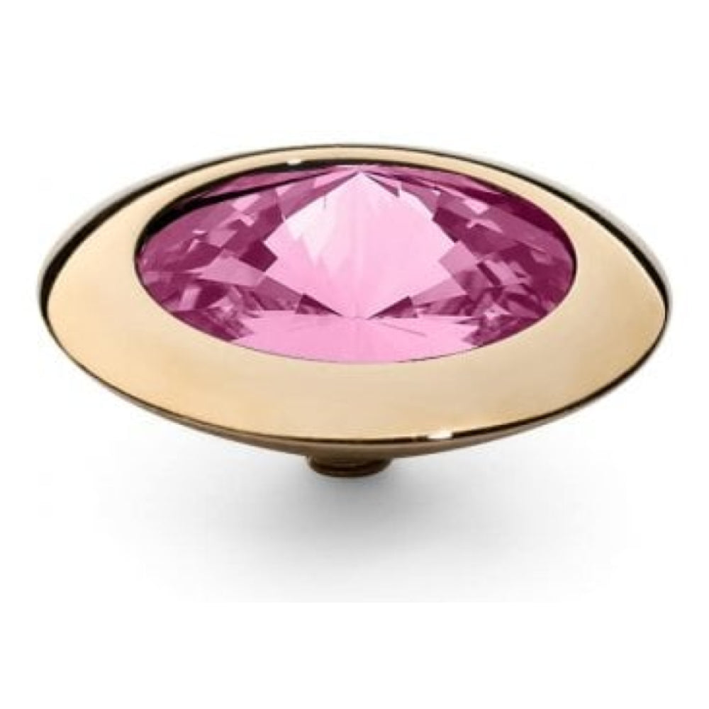 Famosa Gold 16mm Tondo Ring Top Rose