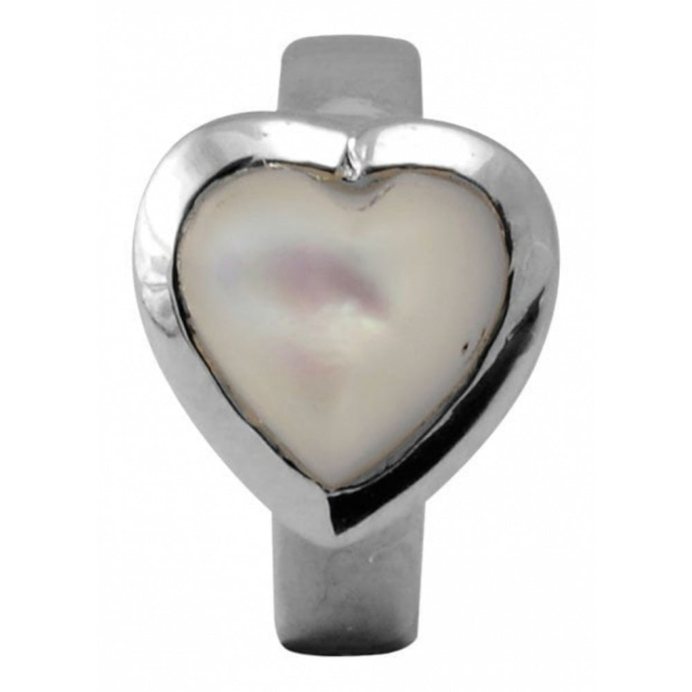 Mother Of Pearl Heart Sterling Silver Charm