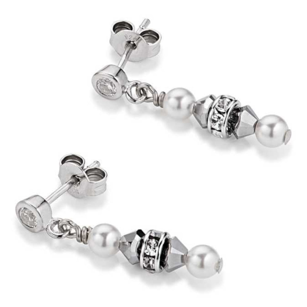Swarovski Silver Stick Pin Earrings