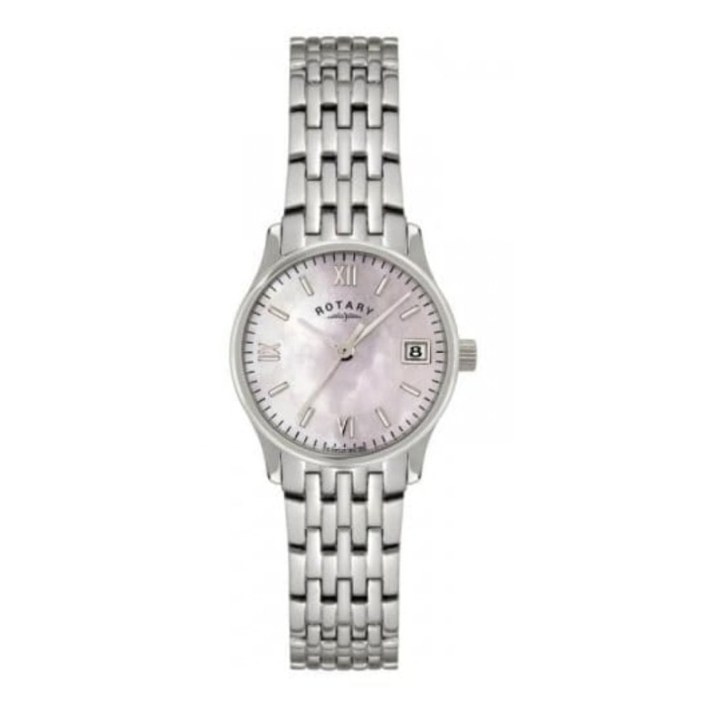 Stainless Steel Ladies MOP Date Display Watch