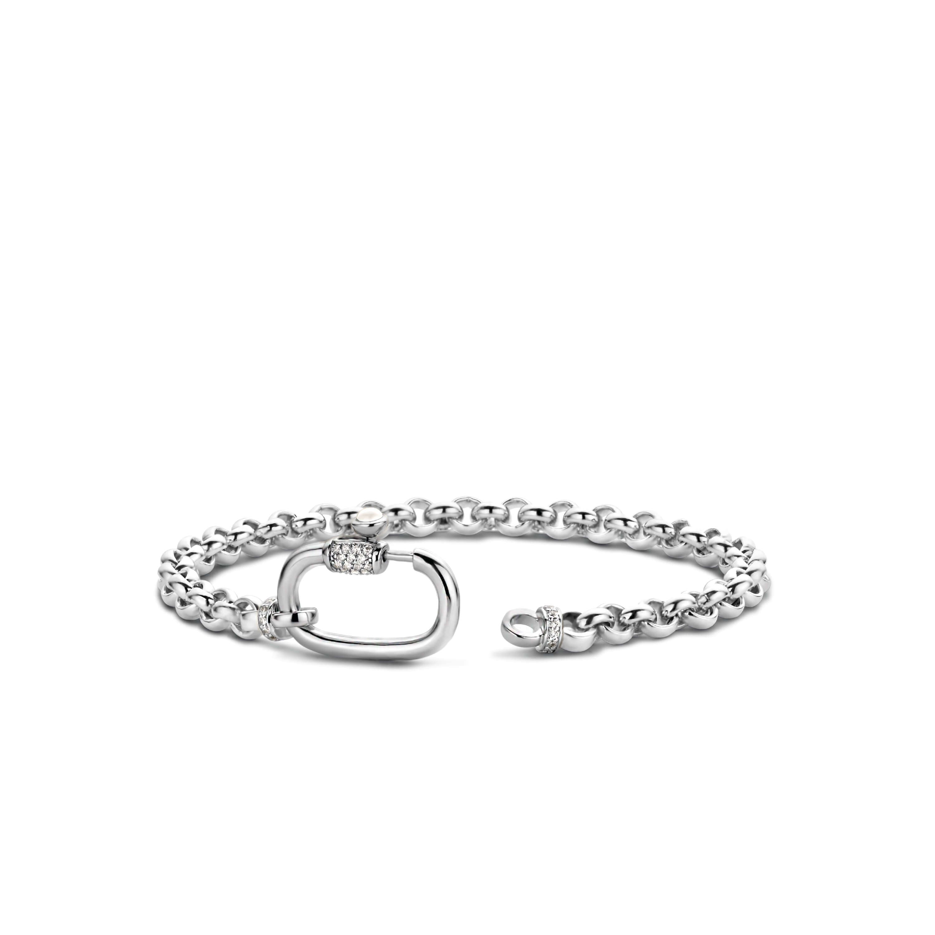 Silver & CZ Chain Bracelet