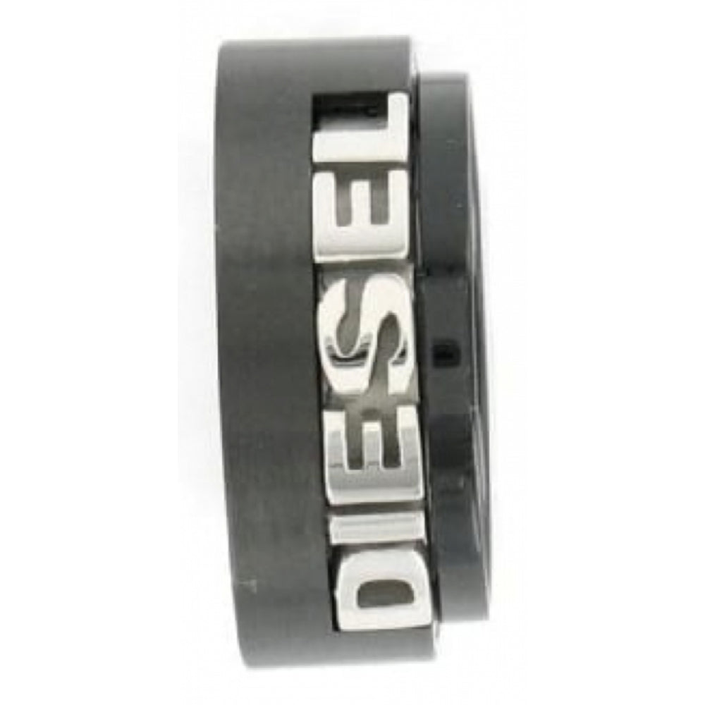 Stainless Steel Black Step Up Gents Ring