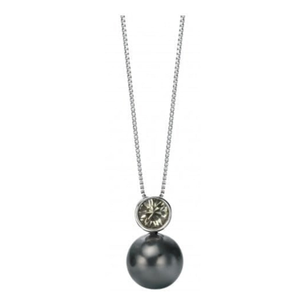 Ladies Silver Ball Pendant Chain Necklace