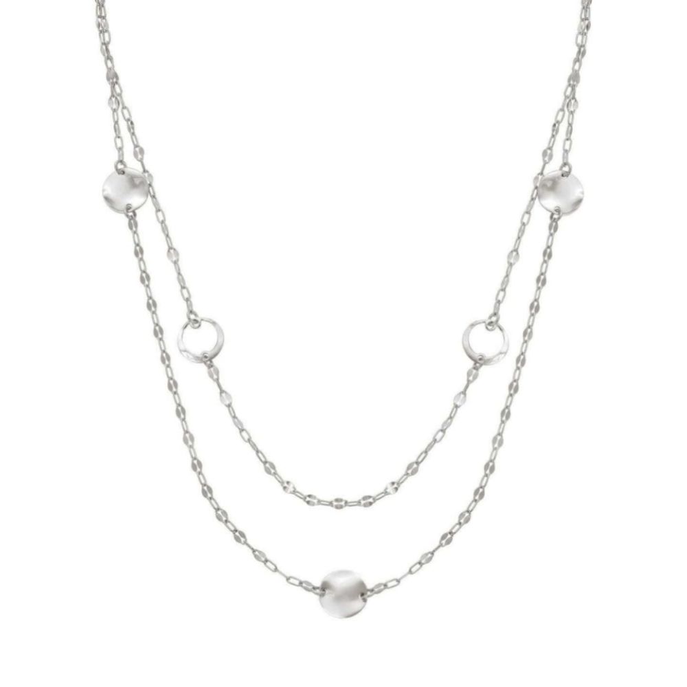 LUNA Choker In 925 Silver & CZ Double Silver