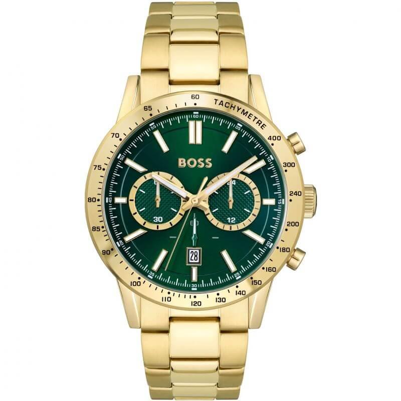 Allure Green Dial Gold Tone Stainless Steel Bracelet Gents Watch