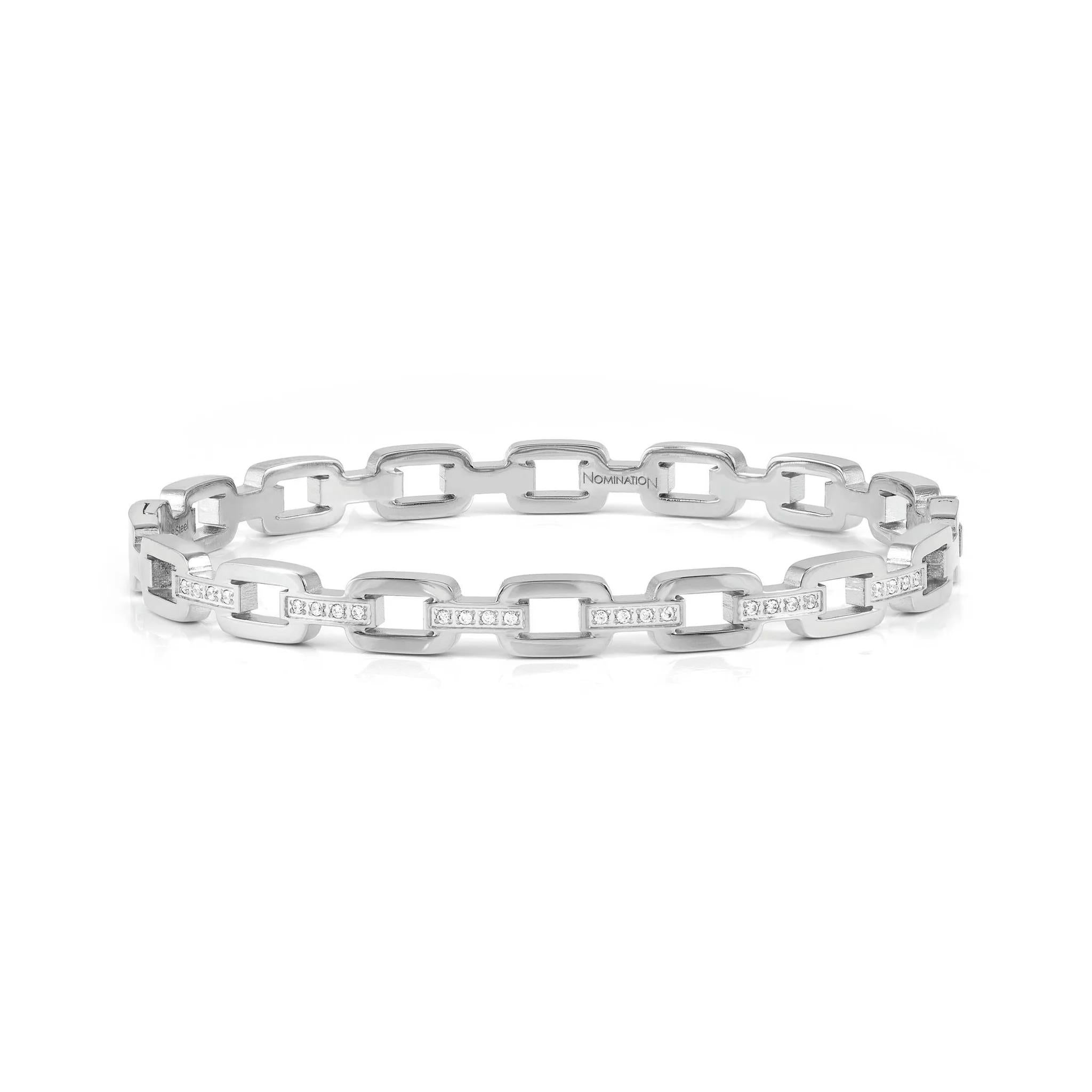Pretty Bangle In SS Chain Style With CZ