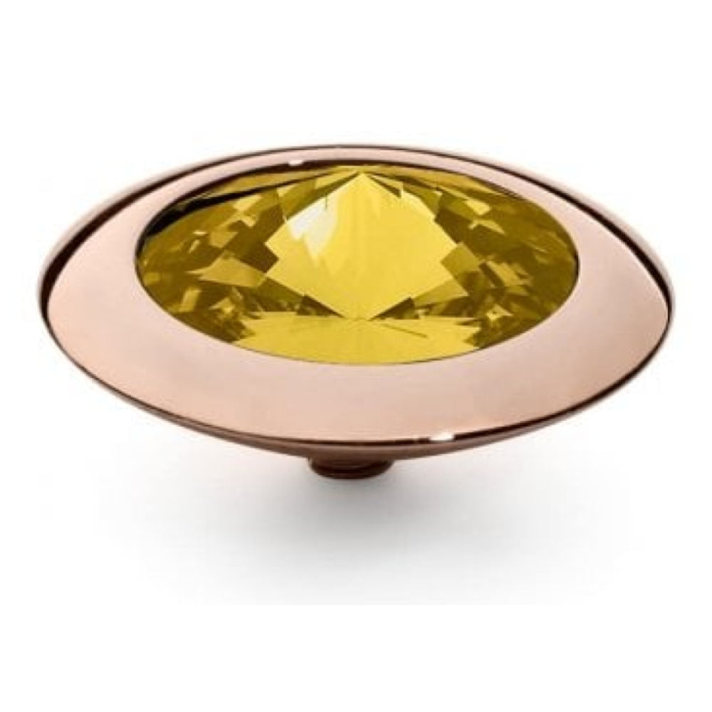 Famosa Rose Gold 16mm Tondo Ring Top Sunflower