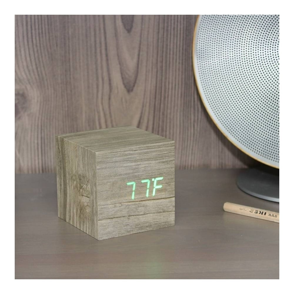 Cube Ash Click Clock