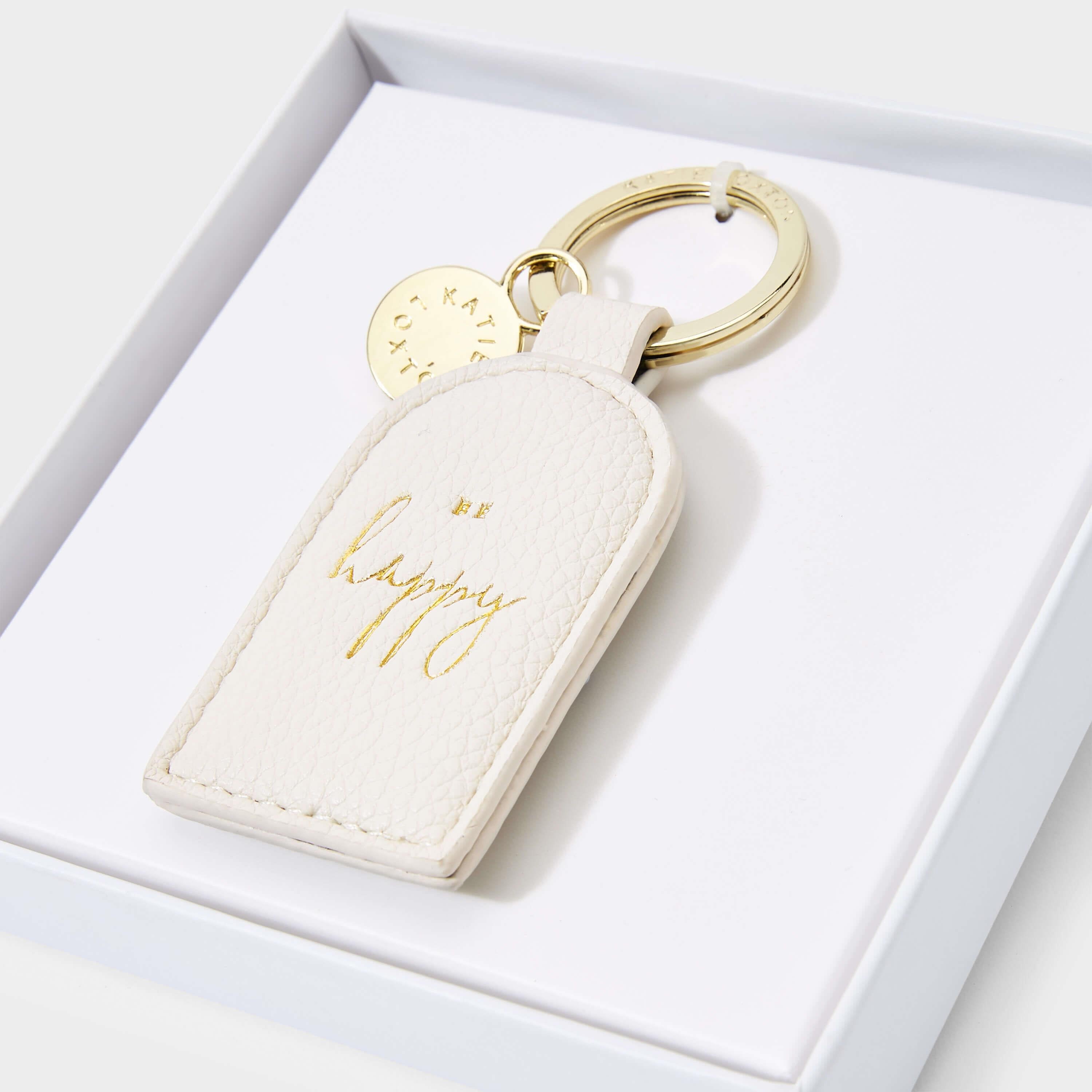 Beautifully Boxed Keyring | Be Happy | Off White