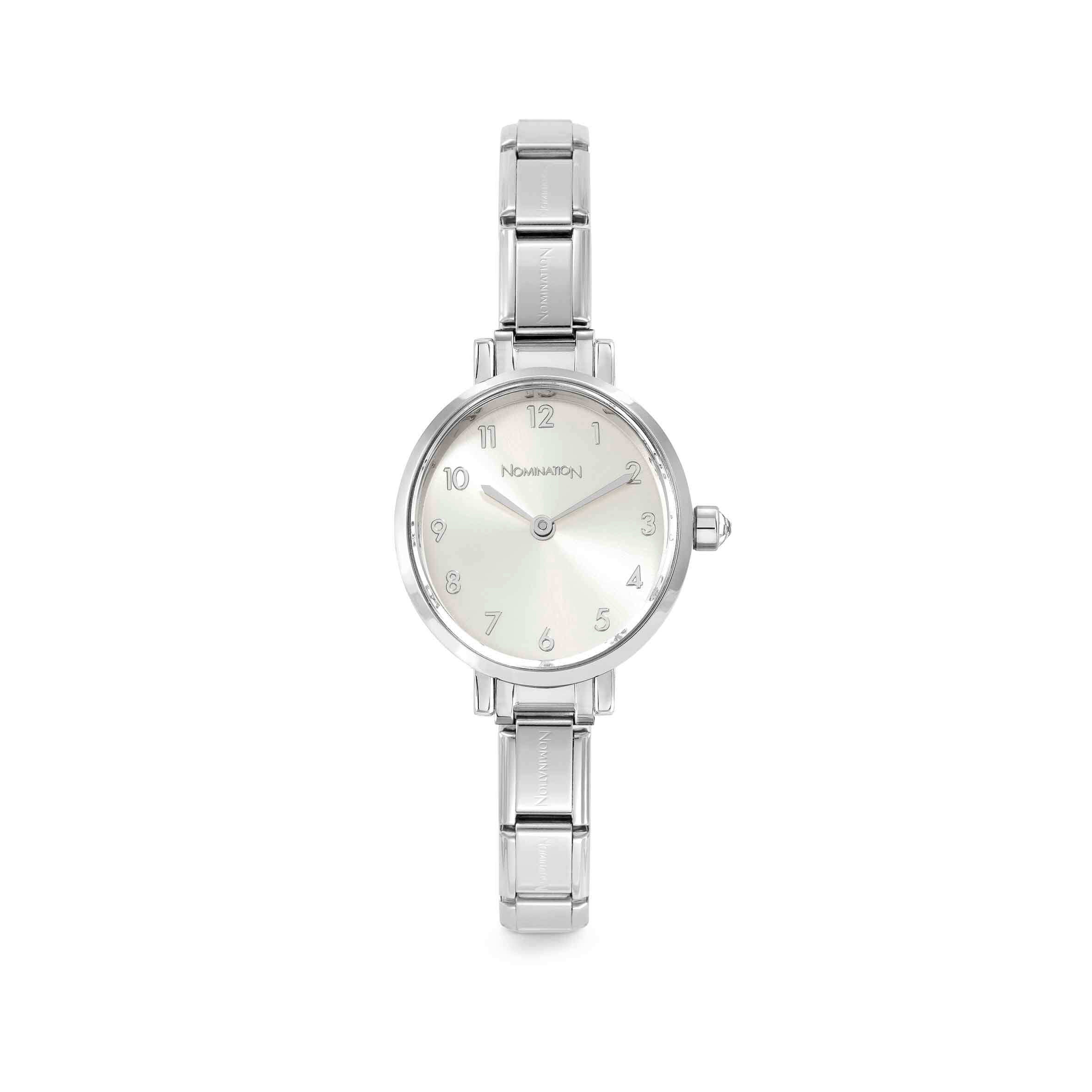 Paris Oval Watch With Silver Sunray Dial