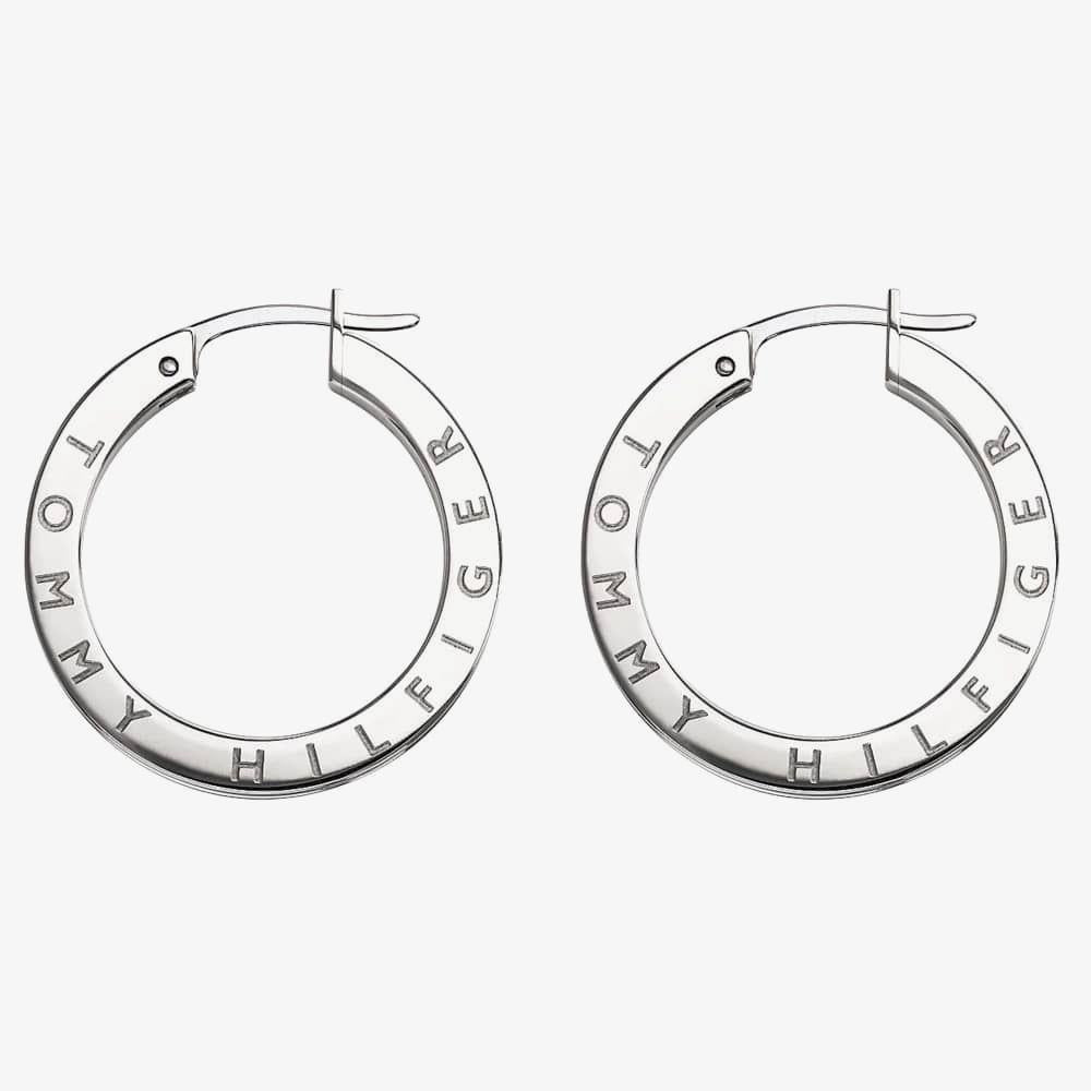 Steel Thin With Stones Earrings