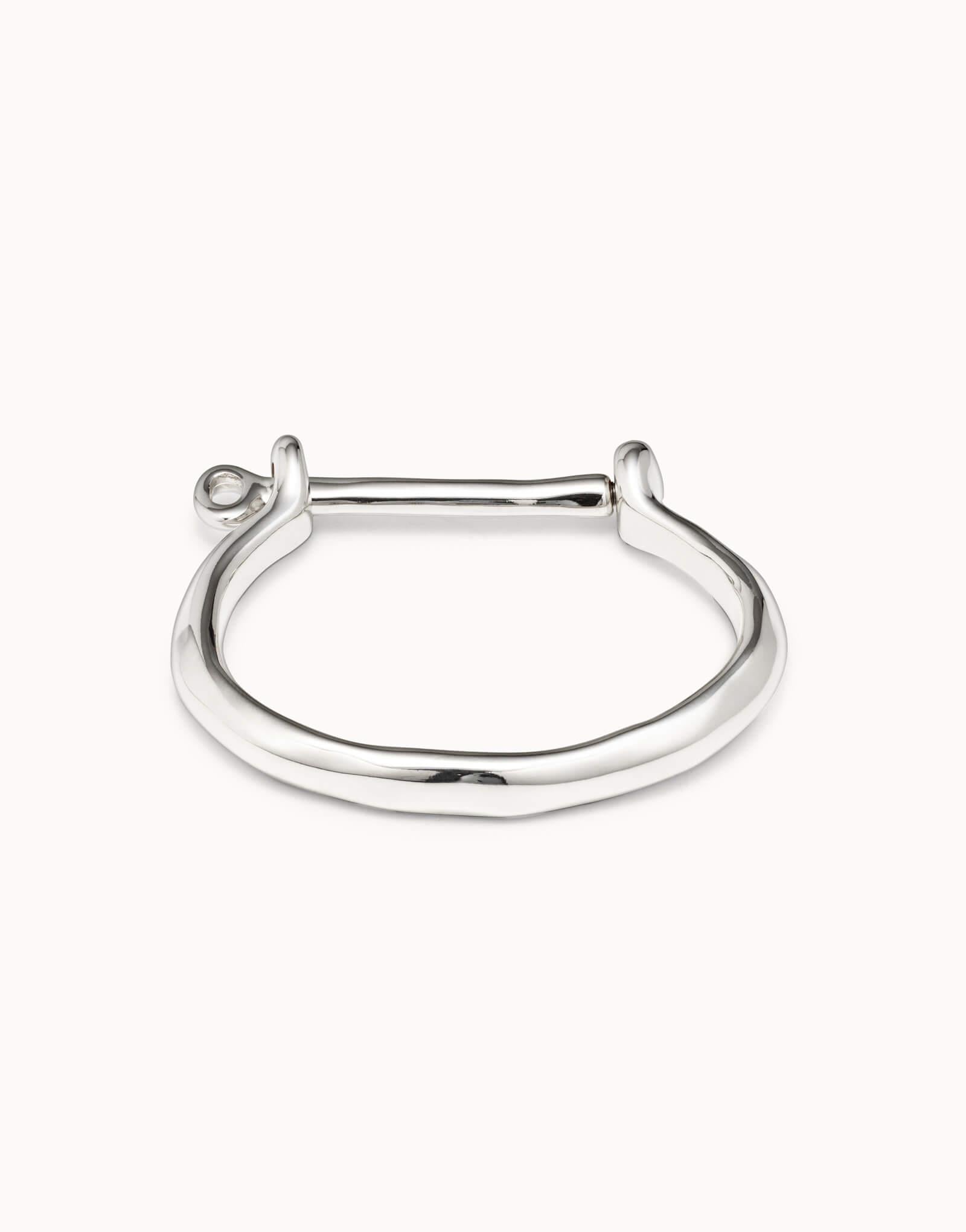 Shackled Silver Plated Clad Bracelet