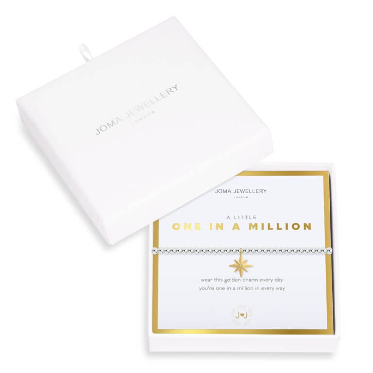 Beautifully Boxed A Littles | One In A Million | Silver | Bracelet | 17.5cm Stretch