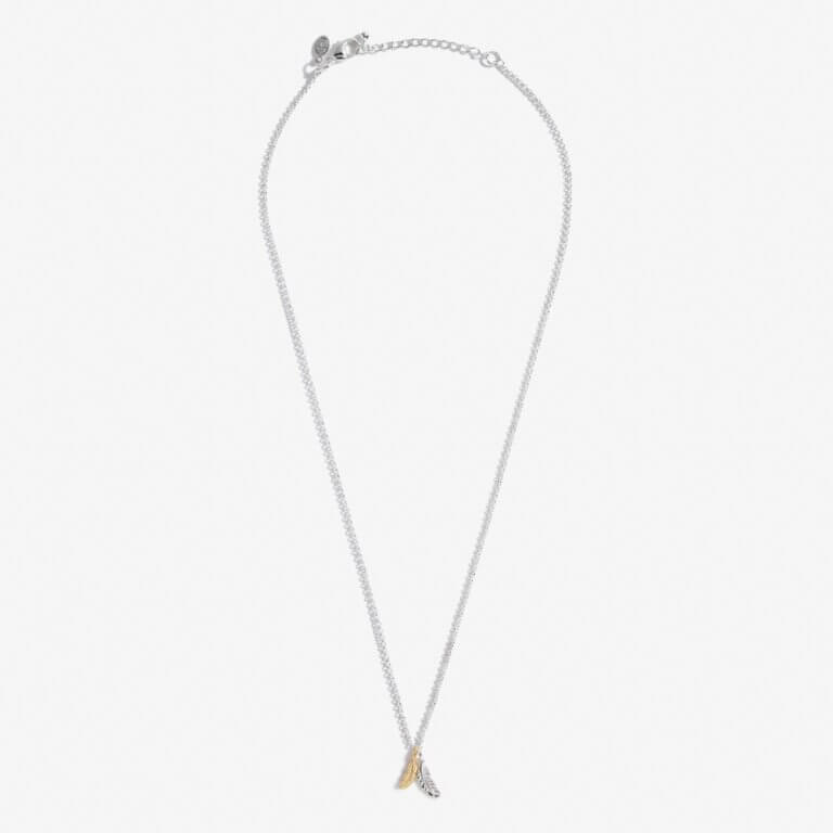A Little | Feathers Appear When Loved Ones Are Near | Silver And Gold | Necklace | 46cm + 5cm Extender