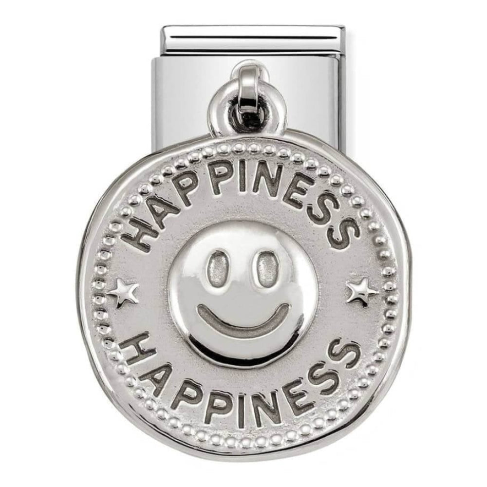 Classic Wishes Steel & 925 Silver Happiness Link