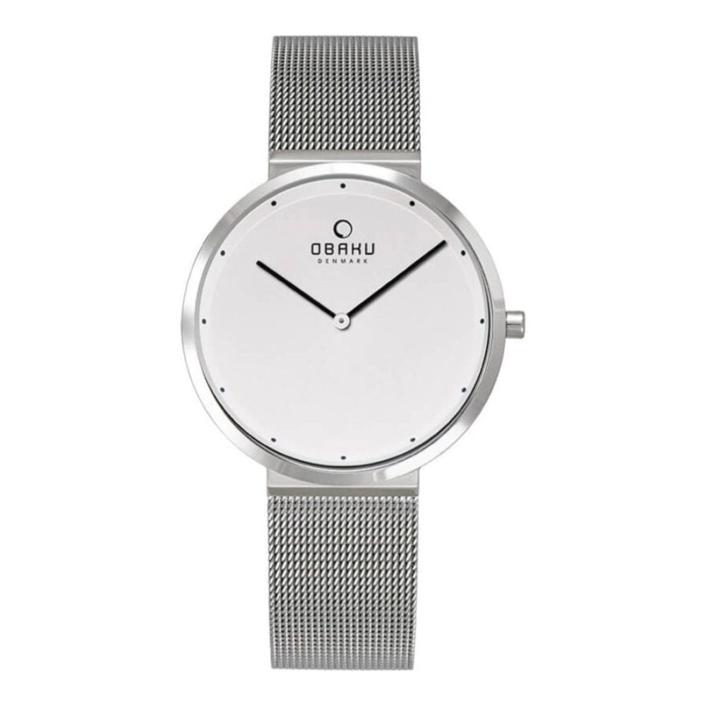 PAPIR LILLE - STEEL Stainless Steel Mesh Strap & Case With White Dial Ultra Slim Ladies Watch