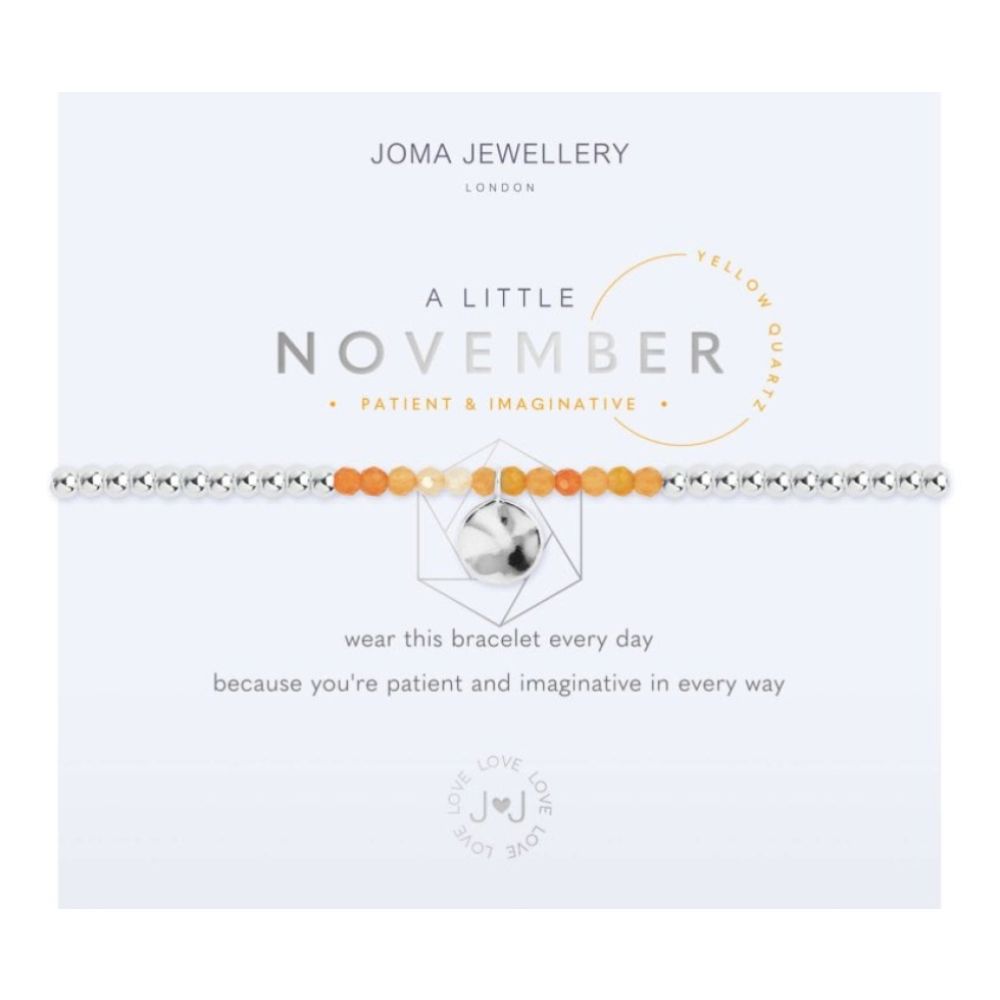 A Little | Birthstone November Yellow Quartz | Bracelet | 17.5cm Stretch