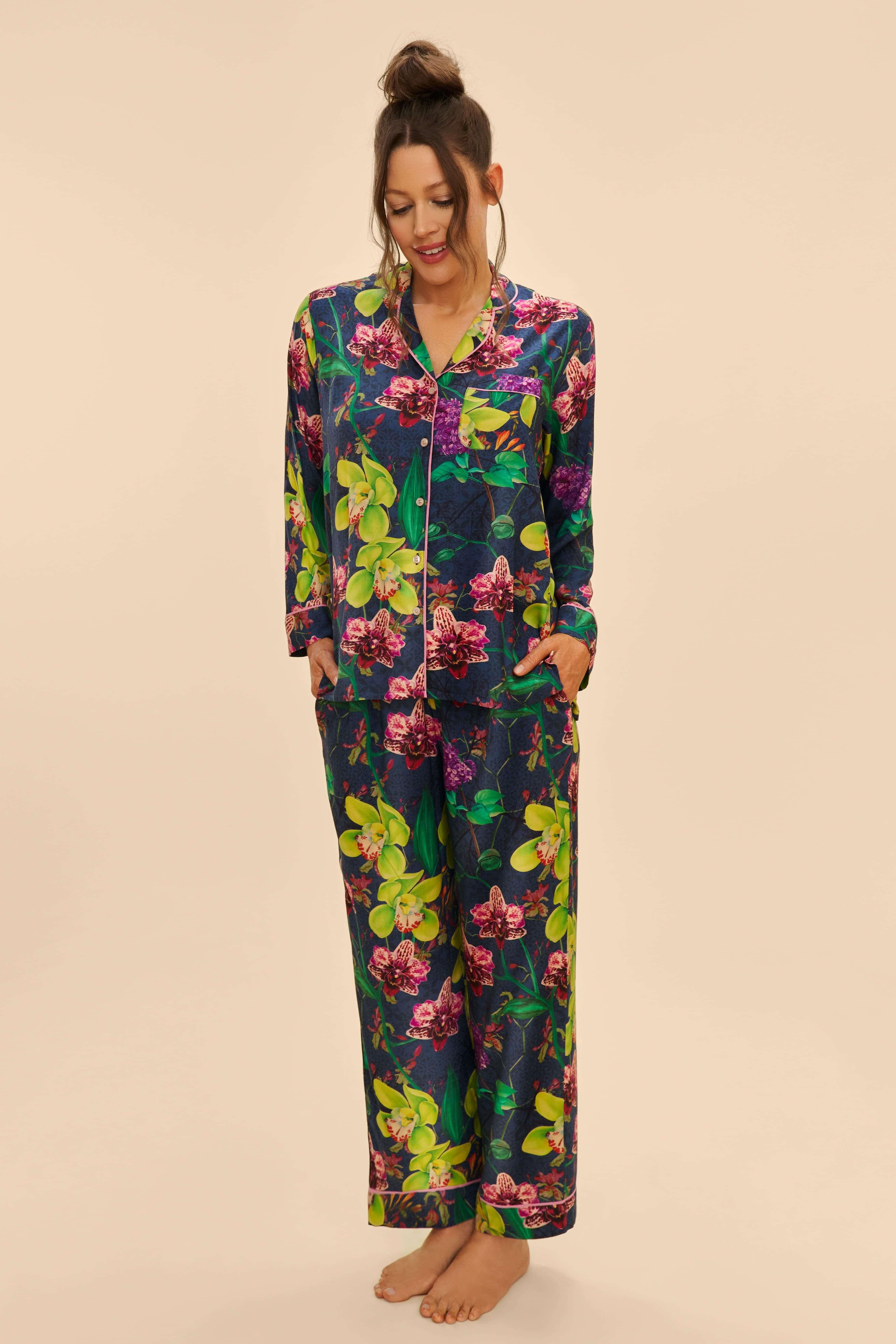 Super Soft Exotic Evening Pyjamas, Ink