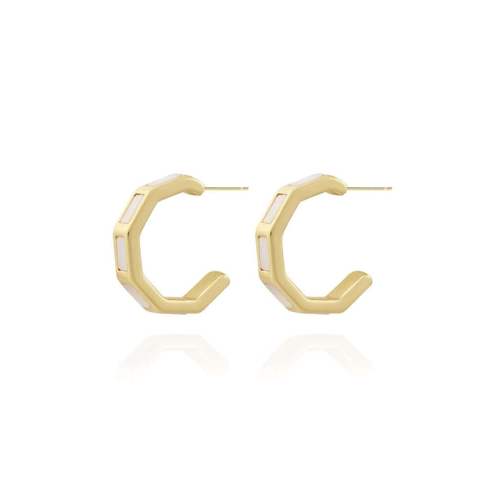Treasure The Little Things Hello Beautiful Gold Earrings