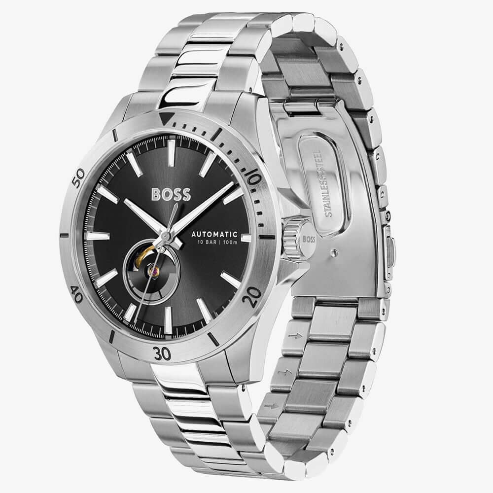 Troper Automatic Black Dial With TwoTone Bracelet Strap Gents Watch