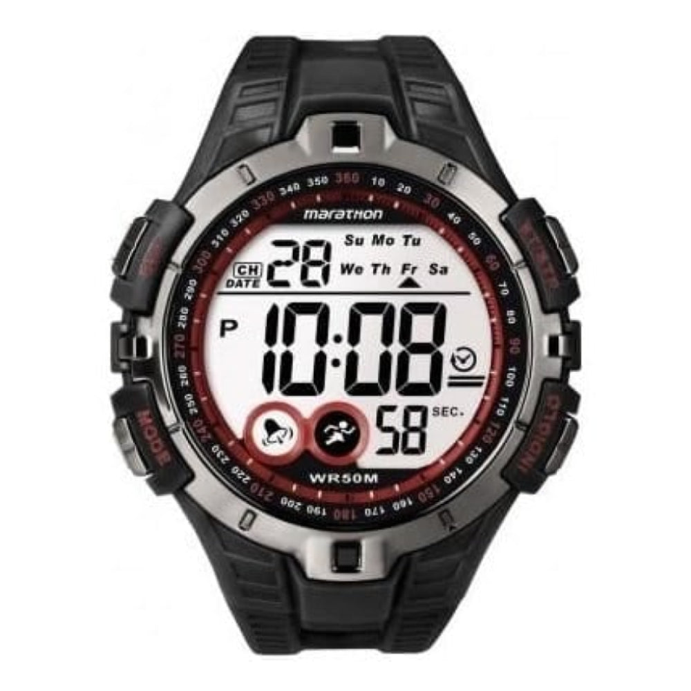 MARATHON BY TIMEX DGTL GUNMTL/RED RSN FS