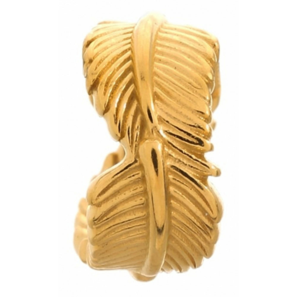 Gold Feather Bracelet Charm