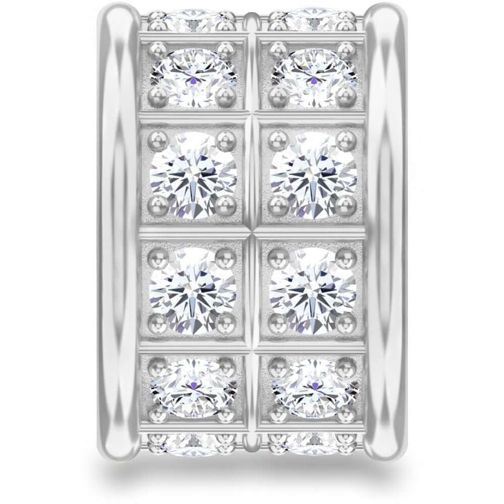 White Passion Sterling Silver Charm