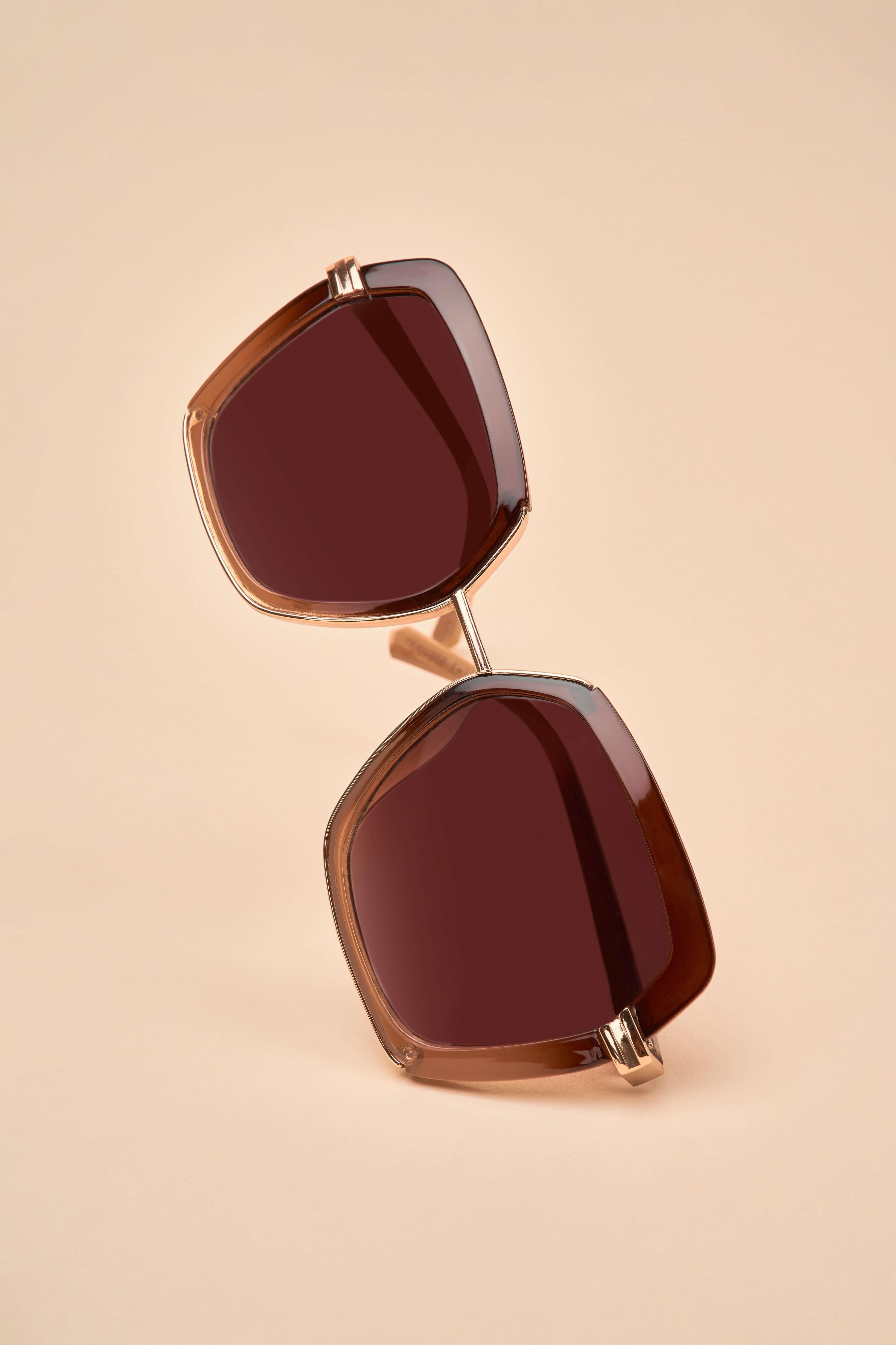 Angelina Luxe Sunglasses - Mahogany