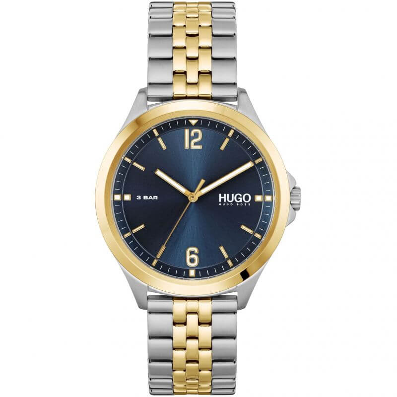 #Suit Blue Dial Two Tone Bracelet Gents Watch