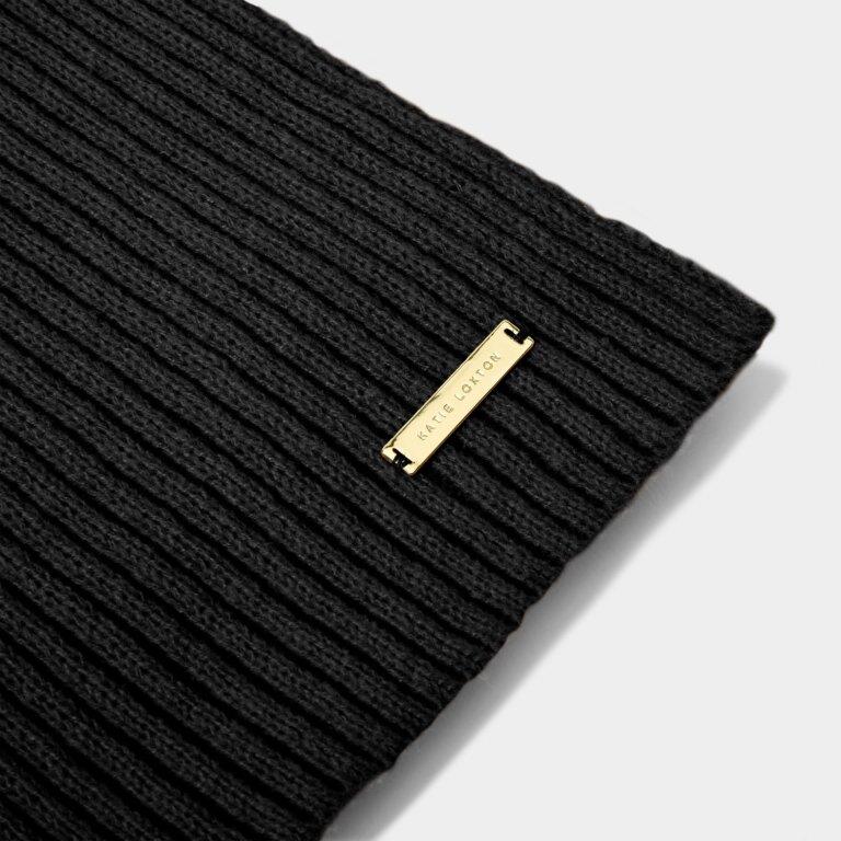 Knitted Scarf - Black