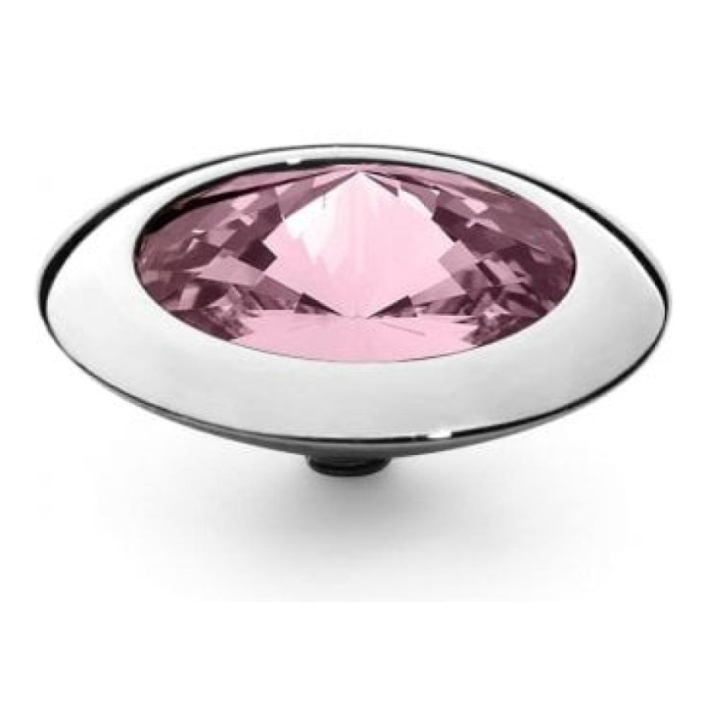 Famosa Silver 16mm Tondo Ring Top Light Rose