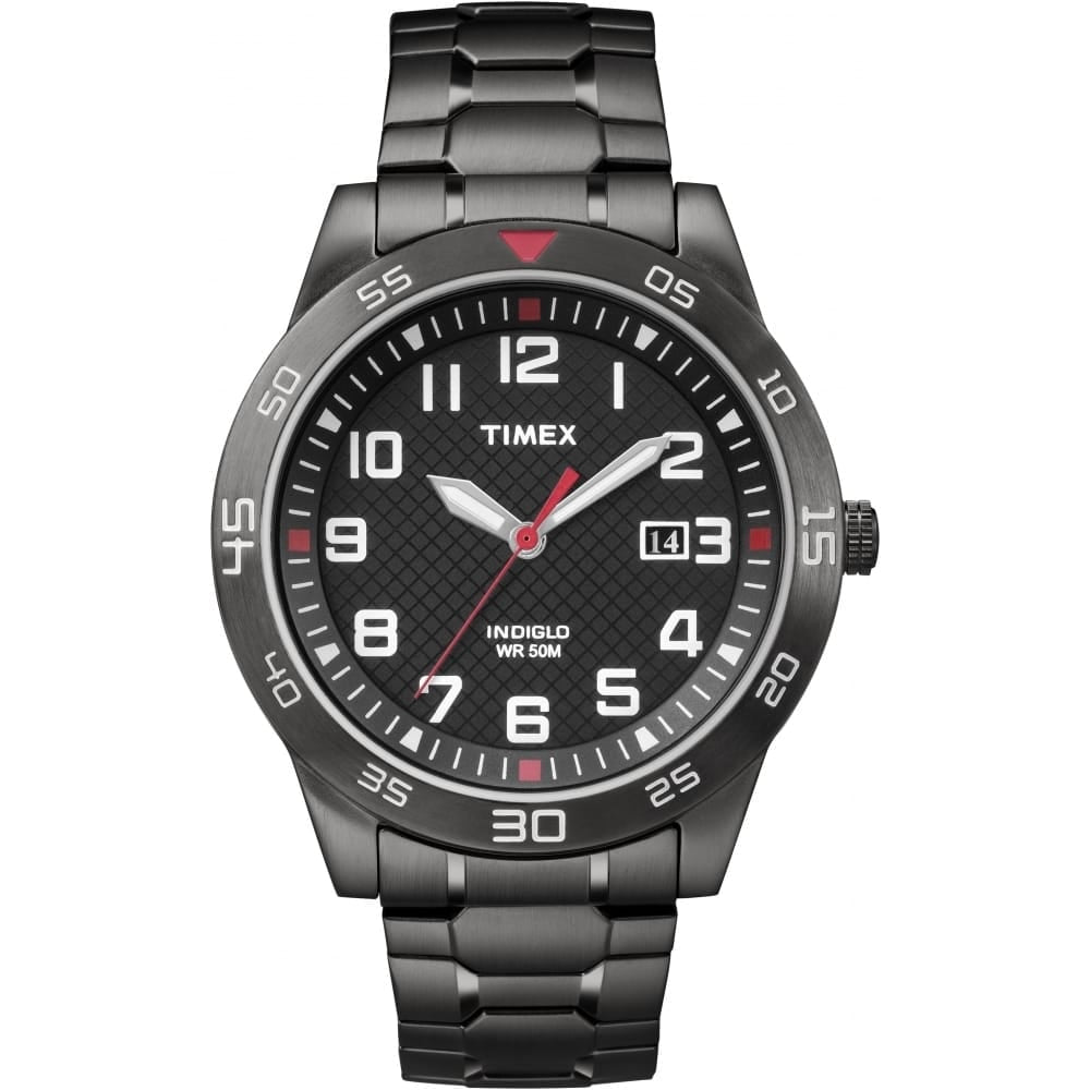 Men's Black Rd Case & Dial with Date / Black IP Expansion Band