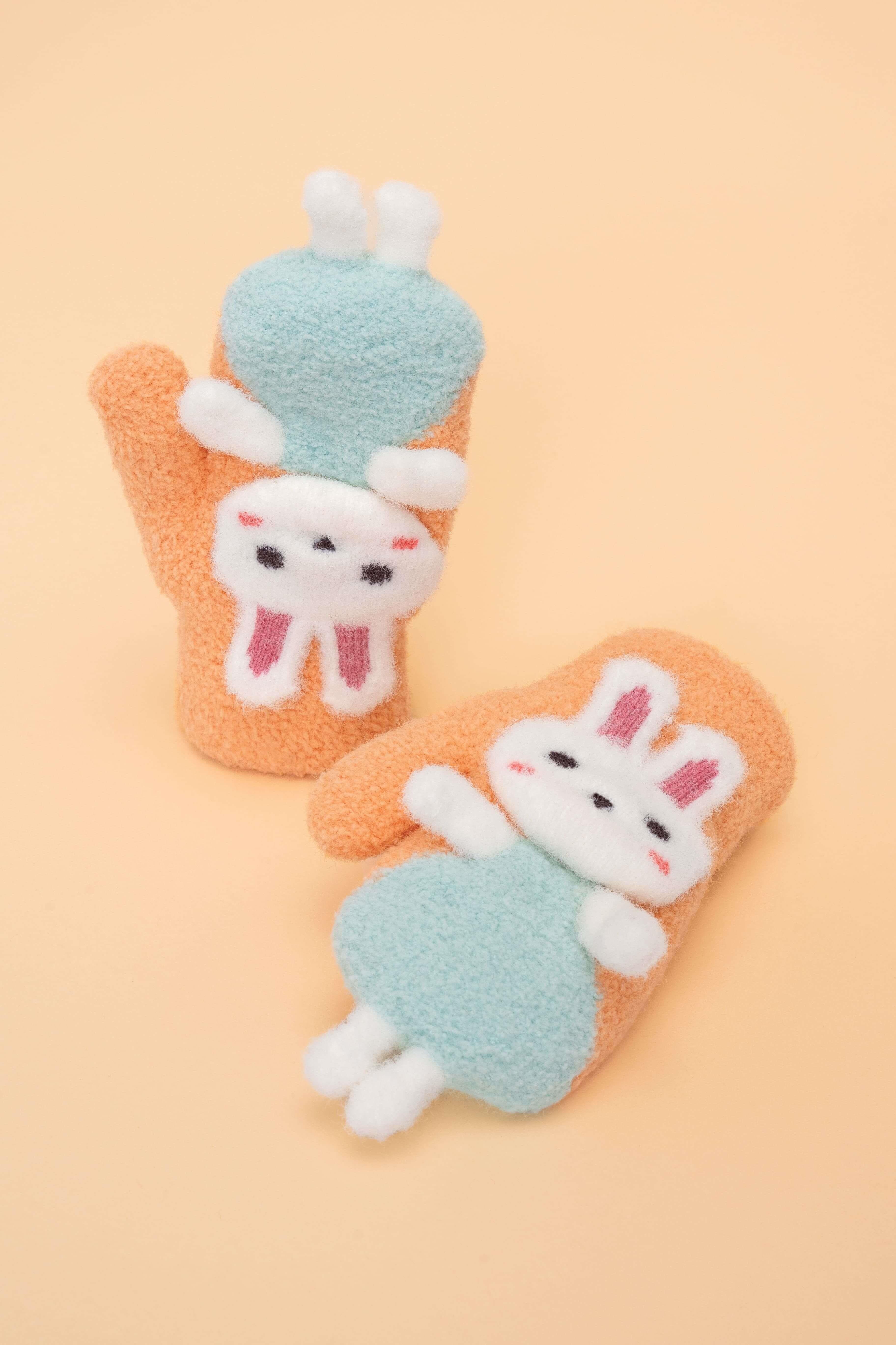 Pals Mittens - Dancing Bunny Coral