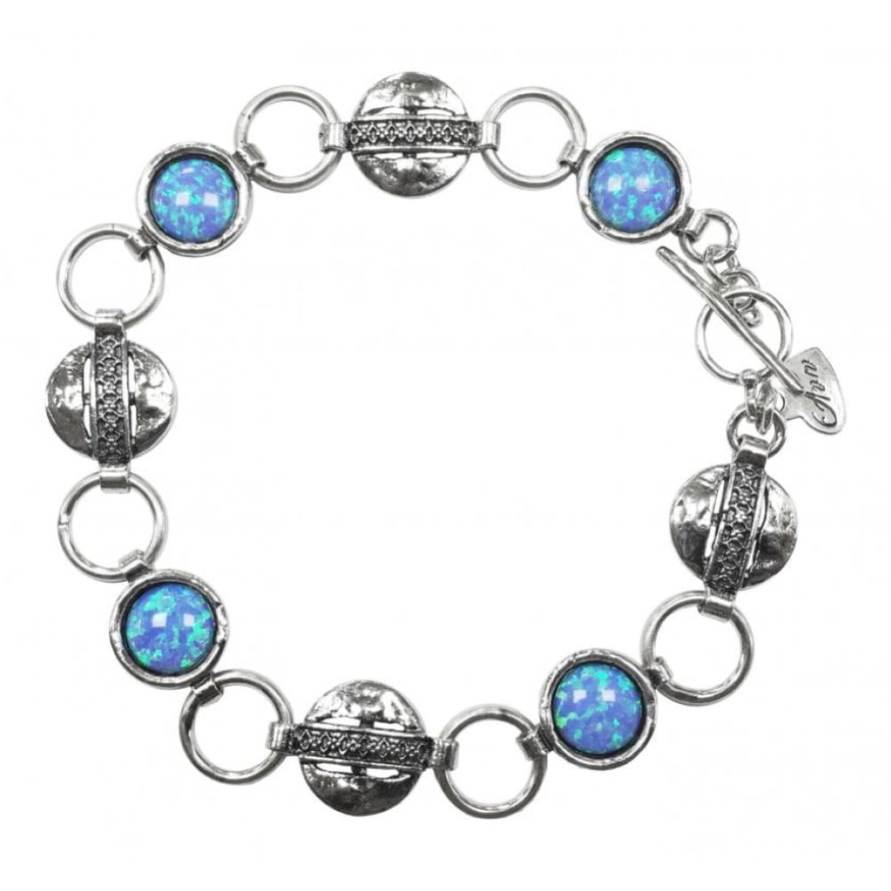 T Bar Bracelet With Unique Dicks & Round Opal
