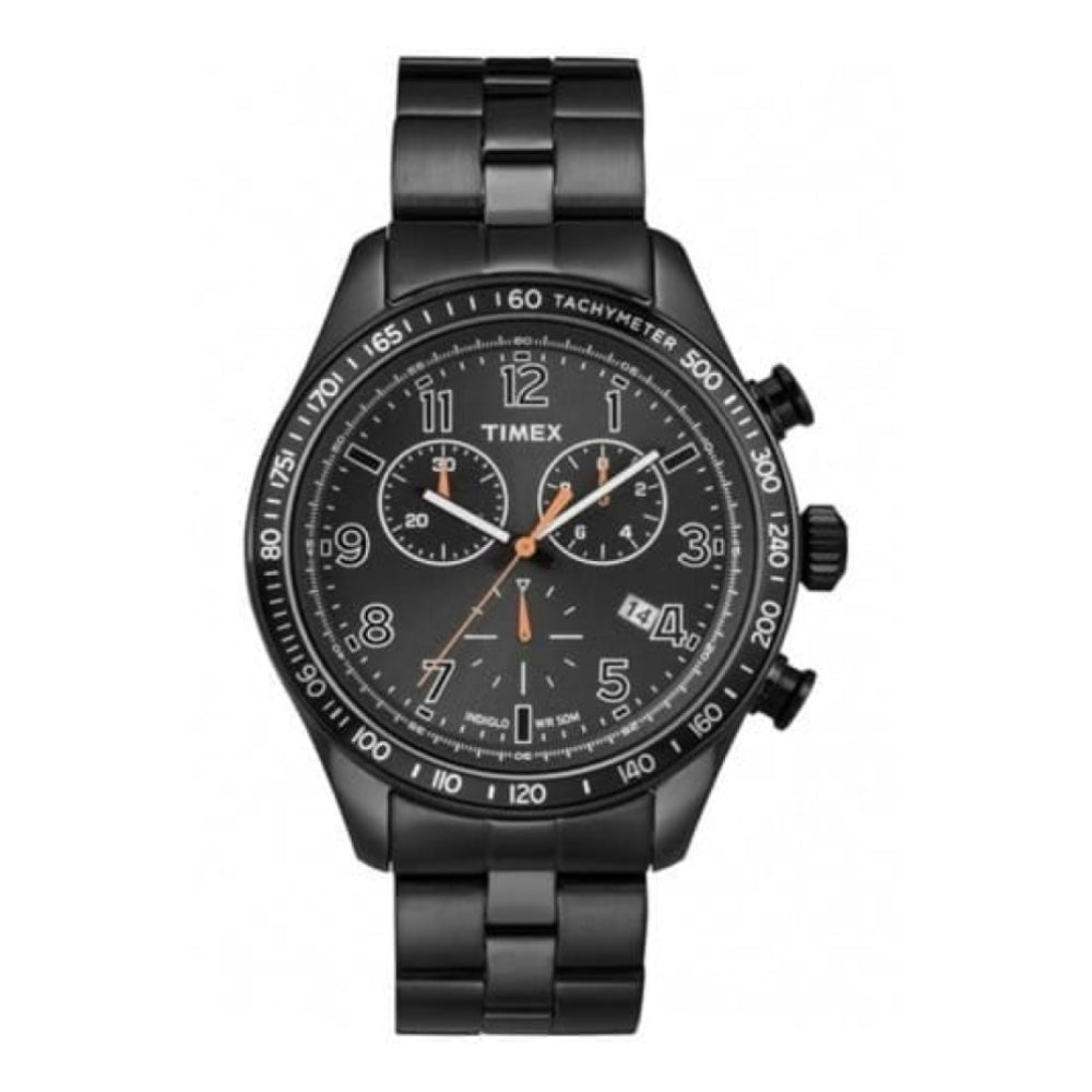 Gents Black Ion Plated Chronograph Watch