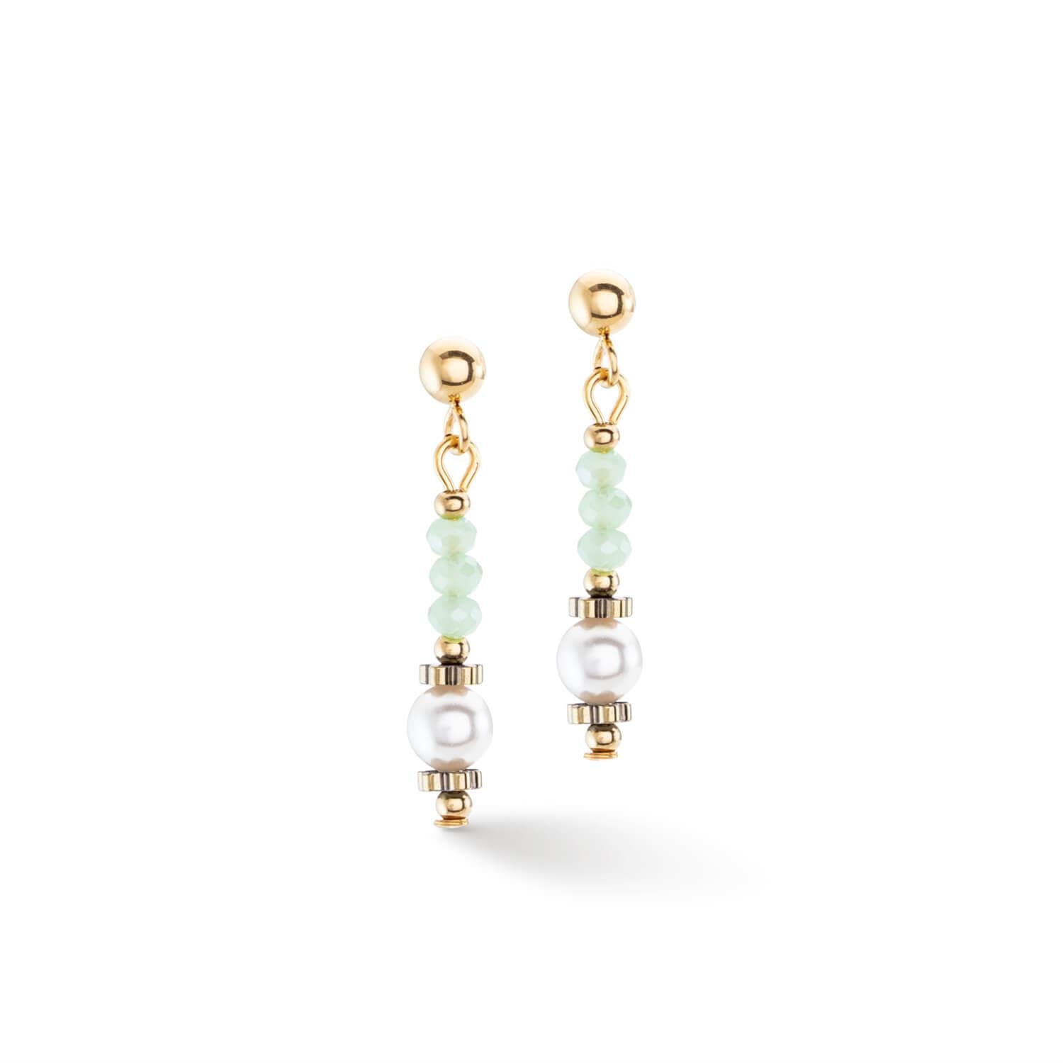 Little Twinkle Pearl Mix Earrings In Light Green