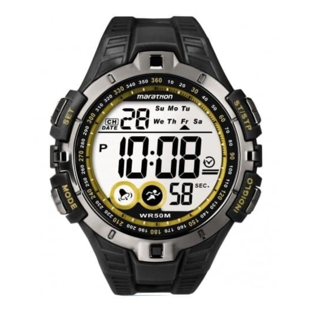Gents Marathon Black Rubber Digital Watch