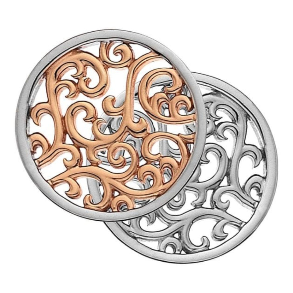 25mm Sterling Silver & Rose Gold Plated Creativity Reversible Coin