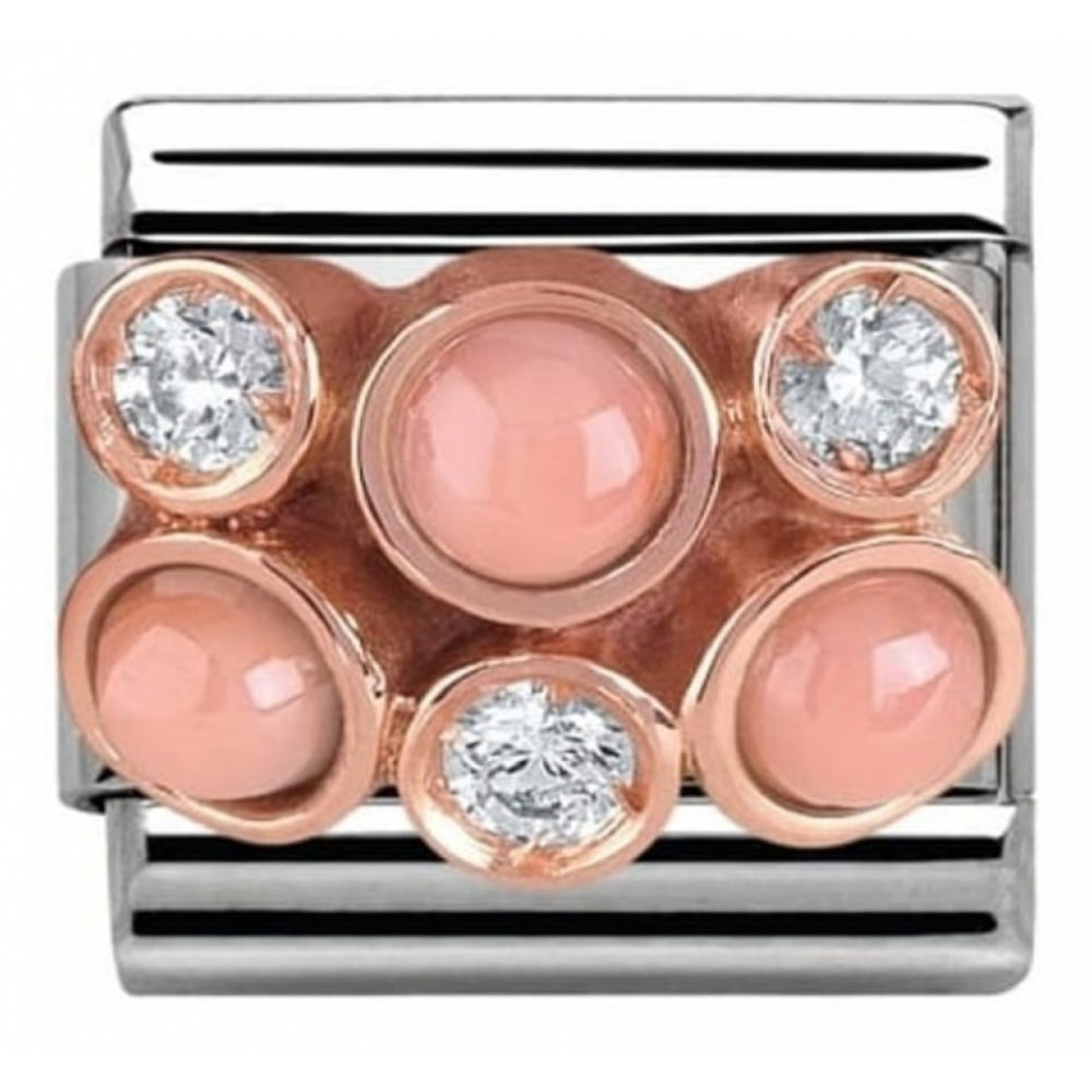 Classic Rose Gold Coral Cluster Link