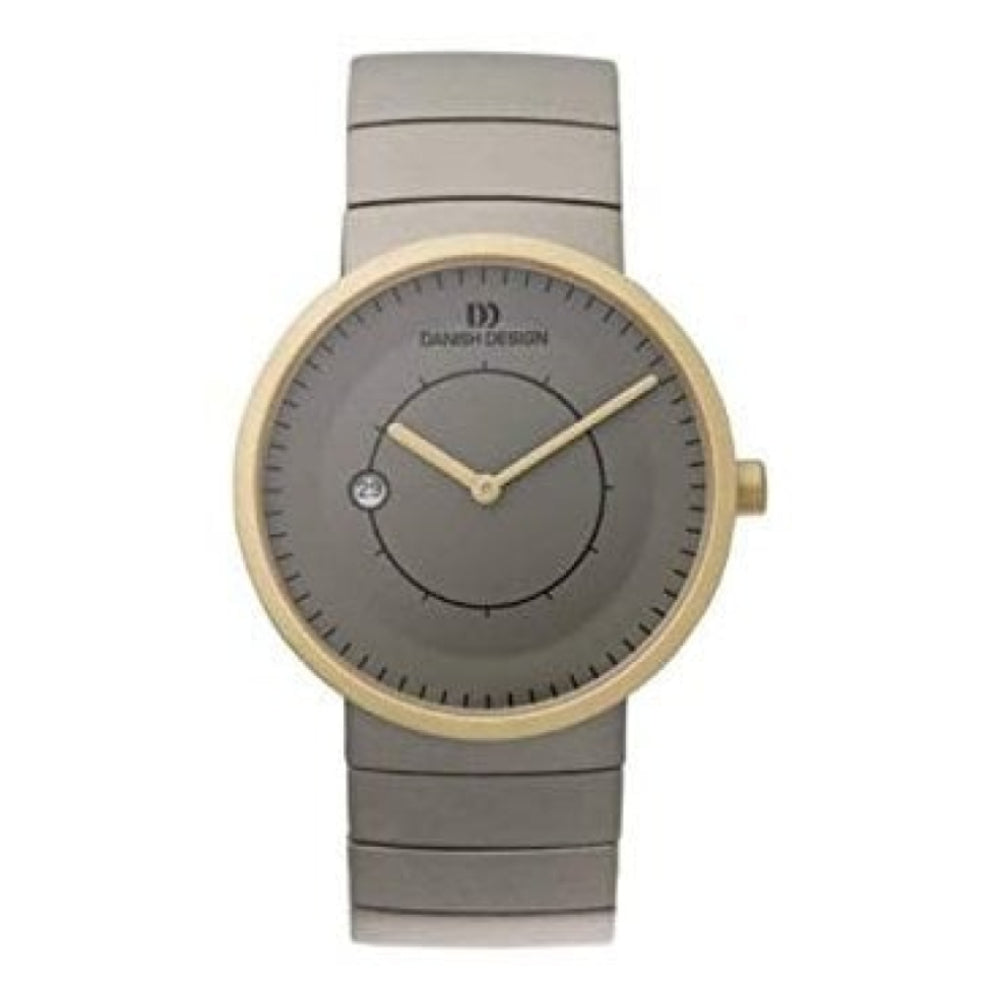 Gents Matt Grey and Gold Titanium Watch