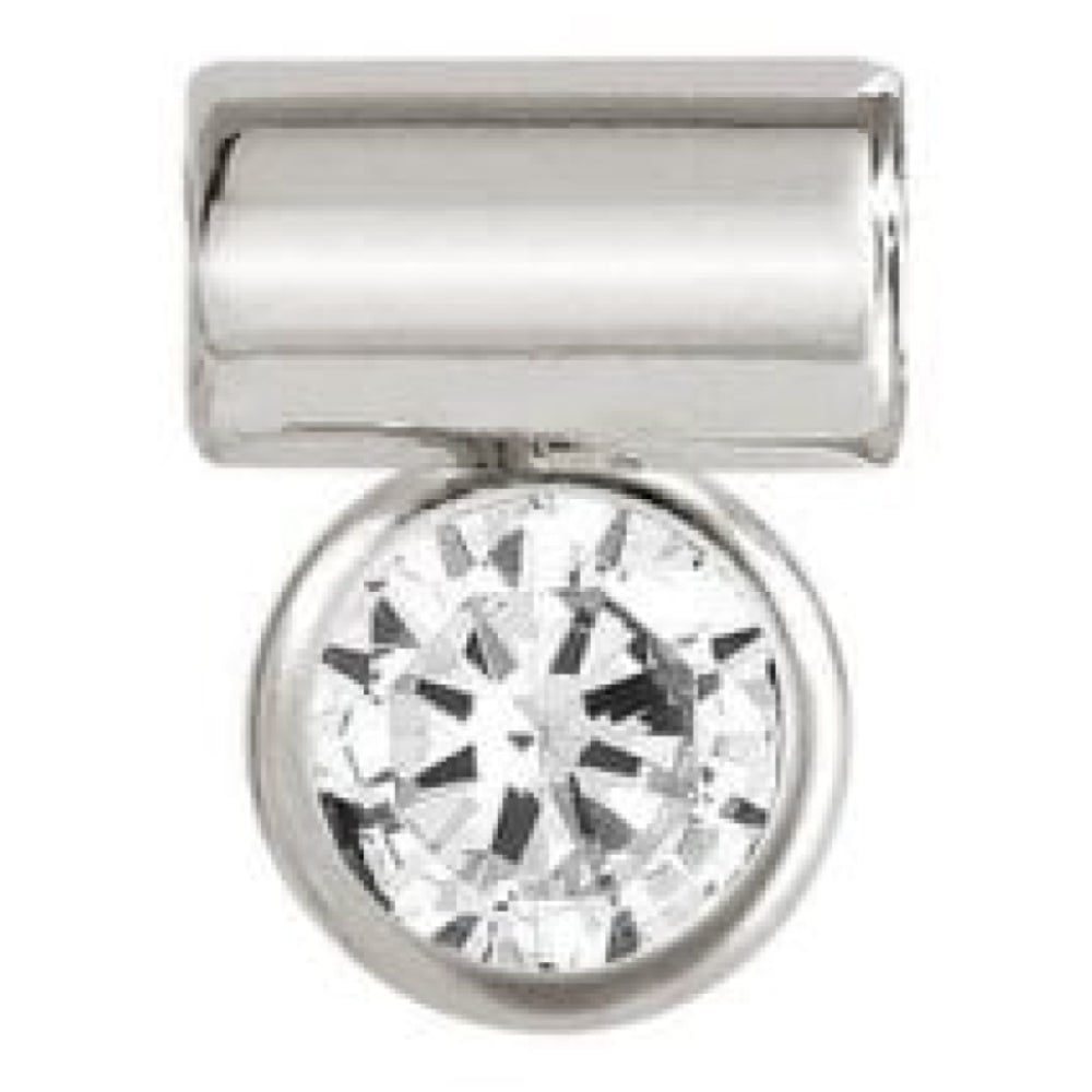 Seimia Round White Cubic Zirconia Charm