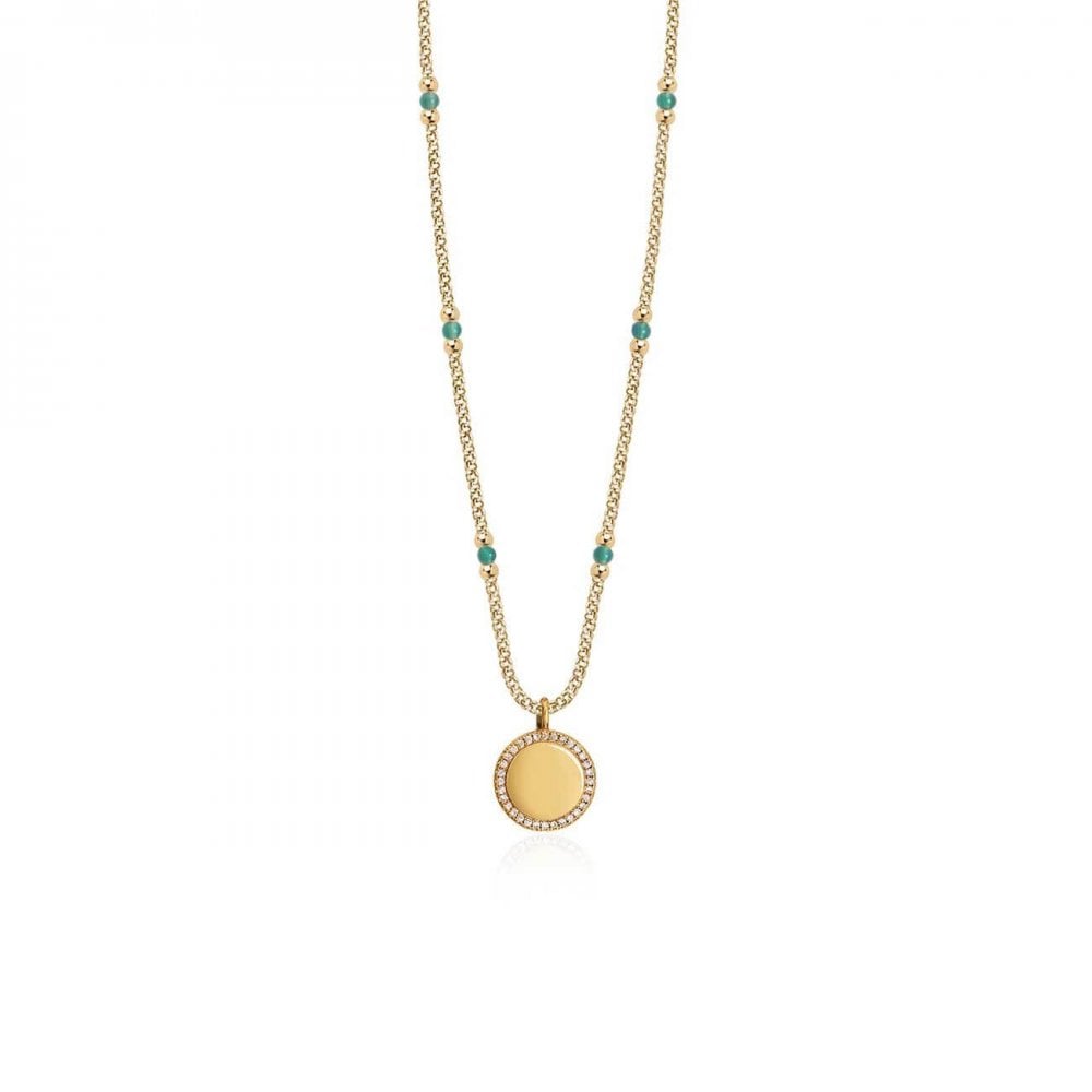 Wellness Gems | Gold | Aventurine Necklace | 45cm With 5cm Extender