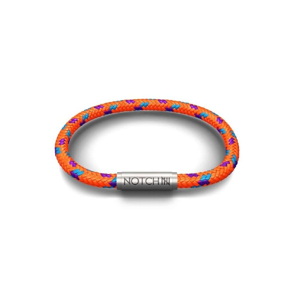 Tiger Orange Cord Bracelet With SS Clasp