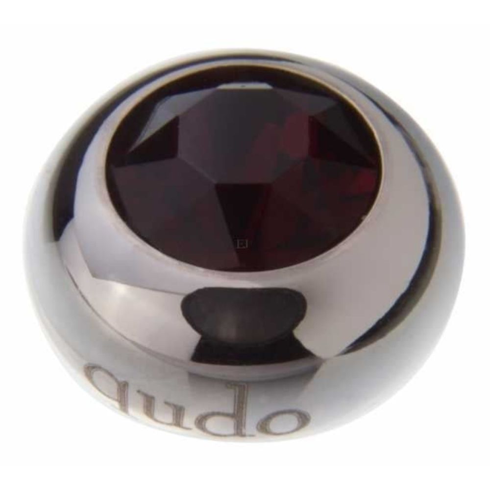 Famosa Silver 10mm Tondo Ring Top Garnet