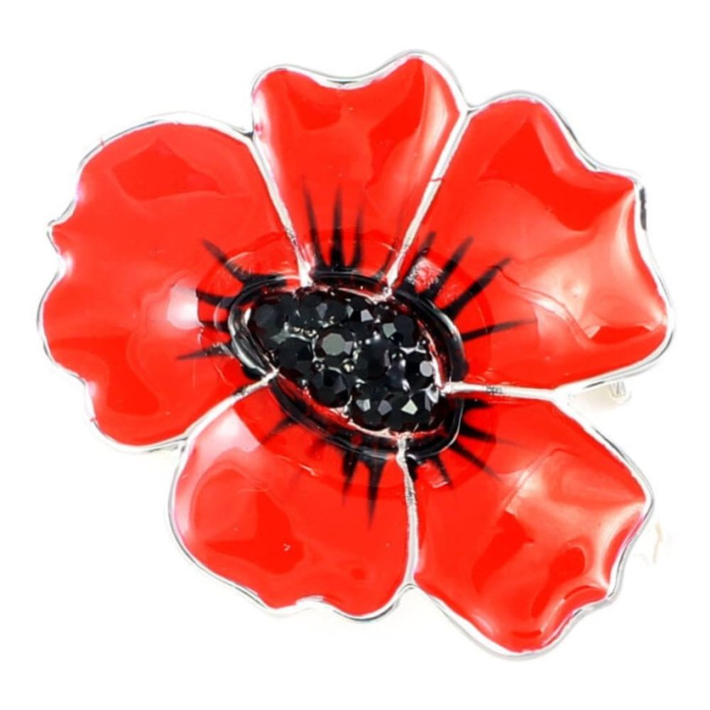 Wild Poppy Brooch Large 40mm