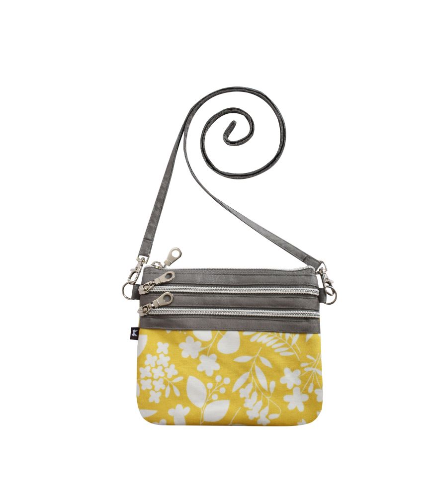 Sherbet Yellow Oil Cloth 3 Zip Pouch