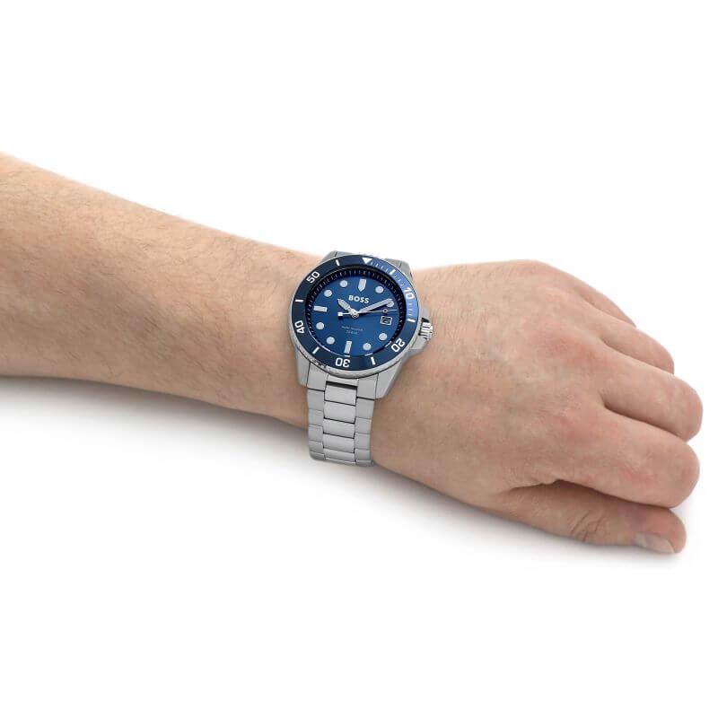 Ace Blue Dial & Steel Bracelet Strap Gents Watch