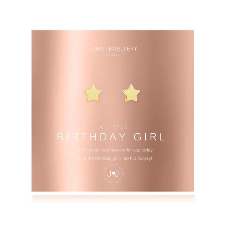 A Little | Birthday Girl | Gold | Earrings