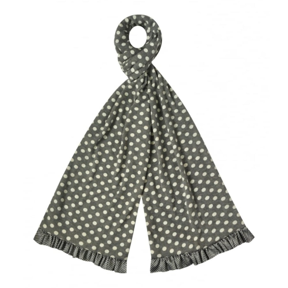 Grey Jersey Spot Scarf