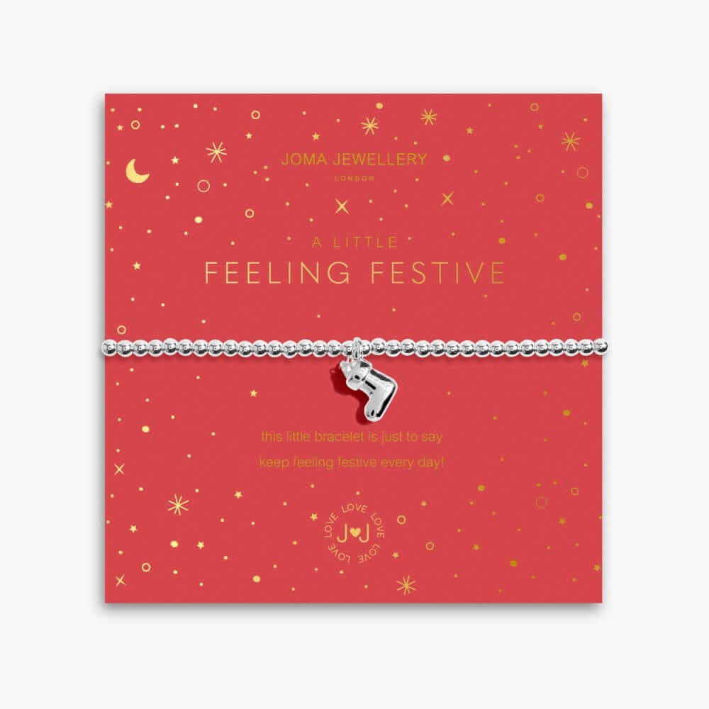 Christmas A Little | Feeling Festive | Silver | Bracelet | 17.5cm Stretch